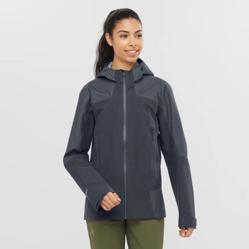 Black Salomon Outline GTX Hybrid Women's Shell Jackets | IE MF4275